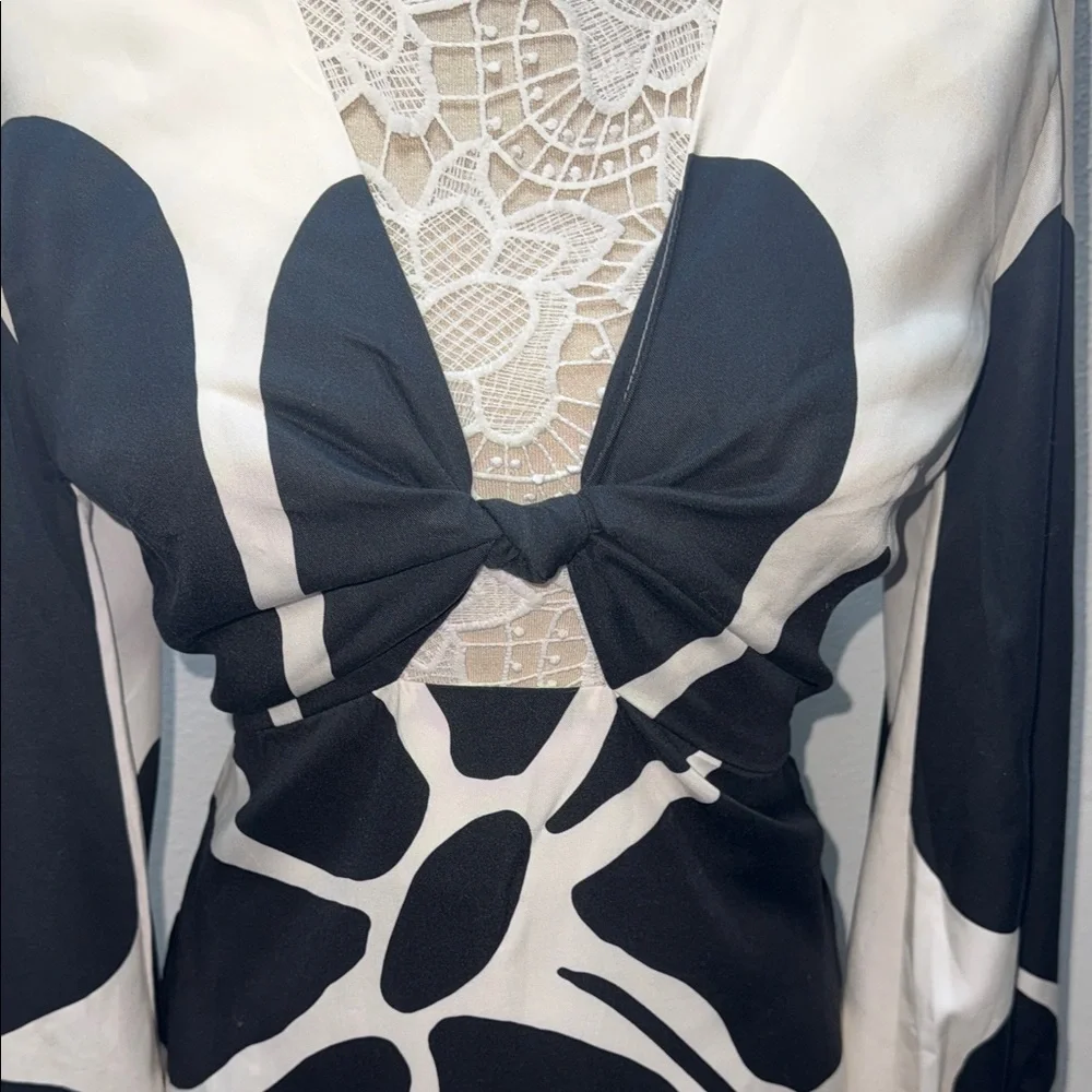 Rafaella Cala de la Cruz Chic Monochrome Long Sleeve Dress - Picture 4 of 11